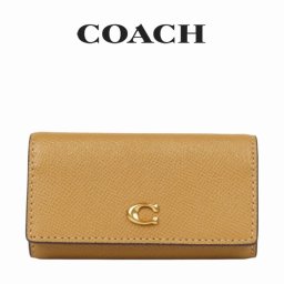 送料無料 コーチ COACH アウトレット レディース 誕生日 小物 キーケース CH799 B4/TF(ブラス×トフィー) ライト ブラウン (女性 プレゼント コンパクト 本革 スマートキー 大人可愛い)