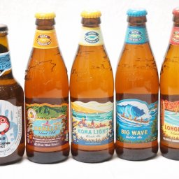 ハワイのコナビール飲み比べ5本セット(常陸野ホワイトエール(茨木県) コナビールビックウェーブゴールデンエール瓶 コナビール ハナレイ IPA 瓶 コナビール ロングボートラガー瓶 コナビール コナライト ブロンドエール瓶 ) 330ml×1本 355m