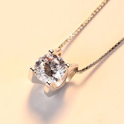 ネックレス 40+5cm アジャスター 引き輪 キュービックジルコニア シルバー925 ホワイト シルバー ベネチアンチェーン ラウンド 中粒 一粒 cn0045