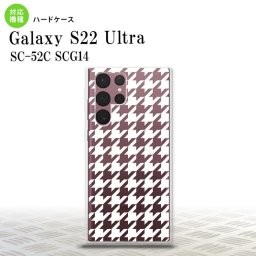 SC-52C SCG14 Galaxy S22 Ultra スマホケース 背面ケース ハードケース 千鳥 格子 大 白 クリア メンズ レディース nk-s22ul-929