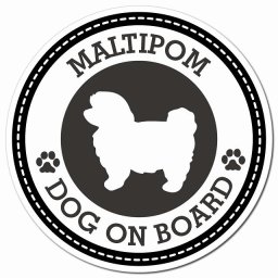 MALTIPOM ポメマル ブラック 肉球 カーサイン 車 マグネットステッカー 犬 マグネット 強力 直径13cm 丸型 おしゃれ かわいい ドラレコステッカー 安全対策 危険運転 煽り運転 アニマル 動物 犬種別 屋外 防水 屋内 肉球マーク