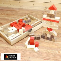Rocks Motion 積み木 72ピース Tricolor Building Block 72