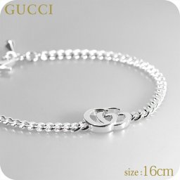 グッチ ブレスレット メンズ ブランド GUCCI ダブルG チェーン 814917 J8400 8106 シルバー アクセサリー