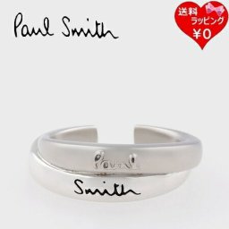 【送料無料】【ラッピング無料】ポールスミス Paul Smith リング 指輪 Double Ring Motif オープンリング 日本製 シルバー psm519005