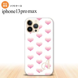 iPhone13ProMax iPhone13 Pro Max ケース ソフトケース ハート A 白 ピンク +アルファベット iPhone13 プロ マックス 6.7インチ おしゃれ かわいい メンズ レディース キッズ デザインたくさん nk-i13pm-tp118i