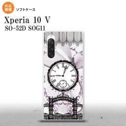 Xperia10V Xperia10V スマホケース 背面ケースソフトケース 時計 妖精 黒 2023年 7月発売 nk-xp105-tp1256