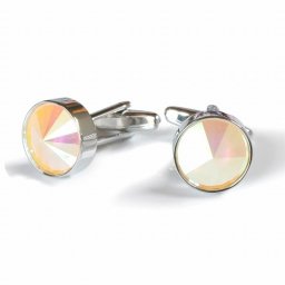 鎌倉カフス工房 パウダーイエローＡＢスワロフスキー ラウンドカフスボタン・カフリンクス メンズ  cc021-b-22 結婚式 旦那 プレゼント ギフト 彼氏 父の日 誕生日プレゼント