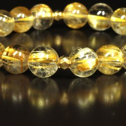 【金運のお守り】 高級感あふれる天然石ブレスレット［エレガントな一品］8mm 一点物 ゴールドルチル K18トライアングルカット ブレスレット 17g g 大開運セット付 特別な 京海堂 RK2 母の日ギフト 開運アイテム 上質な贈答品