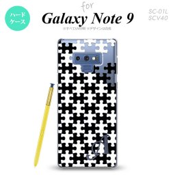 Galaxy Note 9 ギャラクシー ノート9 SC-01L SCV40 スマホケース カバー ハードケース パズル 黒白 イニシャル 対応 nk-note9-1203i[スマホ,スマホケース,スマホカバー,ケース,カバー,ジャケット]