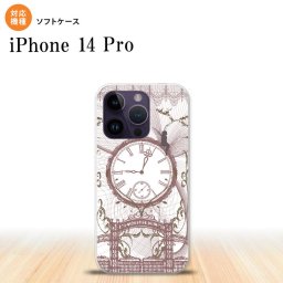 iPhone14 Pro iPhone14 Pro スマホケース 背面ケースソフトケース 時計 妖精 シック 2022年 9月発売 nk-i14p-tp1254