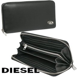 DIESEL ディーゼル ラウンドファスナー 長財布 X08427 PR227 T8013 レザー ブラック 新品 無料ラッピング可