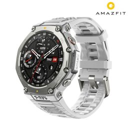 アマズフィット T-Rex ラバ RD 充電式クォーツ スマートウォッチ ブランド メンズ Amazfit SP170069-C221 デジタル シルバー グレー