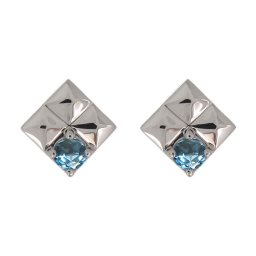 ピアス シルバー メンズ 11月誕生石 ブルートパーズ スタッドピアス