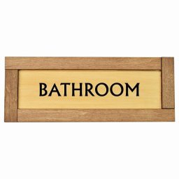 バスルーム Bathroom 木枠付き 木製プレート Fタイプ サインプレート ドアプレート 長方形 おしゃれ かっこいい かわいい シンプル ナチュラル ブラウン トイレ 貼付タイプ 北欧風 レストラン 個人用 自宅 インテリア コーデ 商業施設 企業用 カフェ