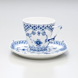 ロイヤルコペンハーゲン コーヒーカップ＆ソーサー 140ml ブルーフルーテッド フルレース 1103068 【スペシャルラッピング660円(別売り)】 北欧食器 洋食器 送別会 誕生日 還暦祝い 結婚祝い 結婚式 高級 父の日 母の日 即日発送 ホワイトデー