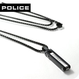 ポリス ネックレス ペンダント メンズ POLICE リンクライン LINKLINE GN0081901 ブラック シルバー アクセサリー ジュエリー ブランド 高級 おしゃれ プレゼント 男性 実用的 かっこいい