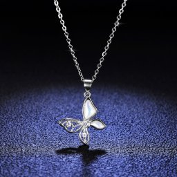ネックレス レディース モアサナイト ホワイト シルバー925 シルバー 0.1ct kj088