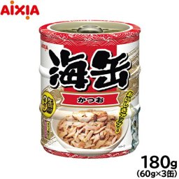 アイシア キャットフード 海缶ミニ3P かつお 180g（60g×3缶） 猫缶