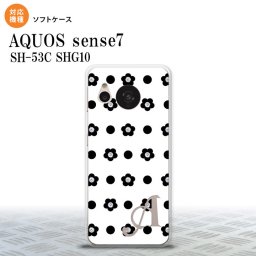 sense7 sense7 スマホケース 背面ケースソフトケース 花柄 ドット 白 +アルファベット 2022年 11月発売 nk-sens7-tp342i