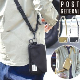 POST GENERAL ポストジェネラル お財布ショルダー 通販 ネックウォレット スマホポーチ ウォレットポーチ ショルダーポーチ ネックポーチ 財布 ポーチ 小物入れ ハンギングストラップ カジュアル メンズ レディース 男女兼用 シンプル アウトドア