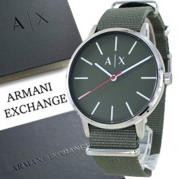 アルマーニ・エクスチェンジ 時計 メンズ 父の日 腕時計 手表 Cayde ケイデ オリーブ カーキグリーン ナイロン AX2709 時計 成人 卒業 入学