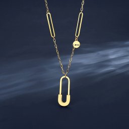 ネックレス キュービックジルコニア ステンレス イエローゴールド アシンメトリー おしゃれ 可愛い かわいい カジュアル LOVE 51cm+5cm tn21022138