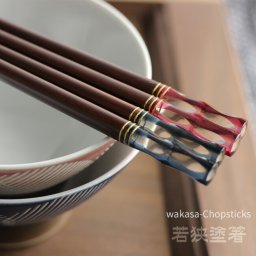 若狭塗箸 アクリア 切子 23.5cm[若狭塗 箸 おしゃれ 一膳 1膳 ひと揃い クリア お箸 和モダン シンプル オシャレ]