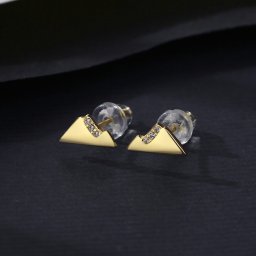 ピアス 両耳用 キュービックジルコニア ホワイト シルバー925 イエローゴールド スタッド 上品 エレガント 大人 おしゃれ 可愛い かわいい きれいめ ce0563