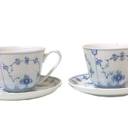 ロイヤルコペンハーゲンROYAL COPENHAGEN　ブルーフルーテッド　プレイン　カップ＆ソーサー101-064 ペア　230ml【御結婚御祝・内祝・新築御祝・還暦御祝・御礼・寿・ギフト包装可能】