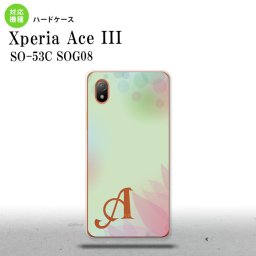 SO-53C SOG08 ワイモバイル Xperia Ace III スマホケース 背面ケース ハードケース ぼかし 花柄 緑 +アルファベット 2022年 6月発売 nk-so53c-1591i
