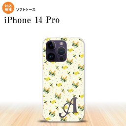 iPhone14 Pro iPhone14 Pro スマホケース 背面ケースソフトケース 花柄 バラ ドット 小 黄 +アルファベット 2022年 9月発売 nk-i14p-tp251i