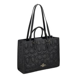 コーチ ファクトリー アウトレット COACH FACTORY バッグ 2way ハンドバッグ トートバッグ 手提げ ショルダーバッグ 肩掛けバッグ CY672 IMBLK マギー シグネチャー レザー レディース ブラック
