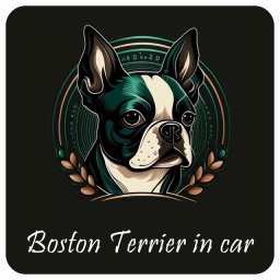 ドッグ カーステッカー イラスト付 Dog in Car ボストンテリア B タイプ セーフティサイン 犬種別 正方形 13x13cm シール リア あおり運転対策 Dog Sticker 屋外 屋内 防水 かわいい おしゃれ 安全対策 カーサイン