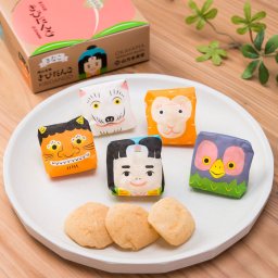 きなこきびだんご 10個入り 6箱 岡山 銘菓 駄菓子 山方永寿堂 きなこ団子 岡山土産 桃太郎 かわいい 株式会社　山方永寿堂 岡山県