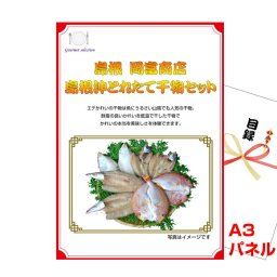 景品 パネル 目録 島根 岡富商店 島根沖とれたて干物セット A3景品パネル＆引換券付き目録 二次会  目録 パネル ビンゴ 結婚式二次会 抽選会