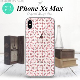 iPhoneXsMax iPhone XS Max スマホケース ハードケース パズル 透明 赤 メンズ レディース nk-ixm-1216
