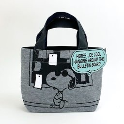 スヌーピー POP UP コミック ミニトート ジョー・クール トートバッグ かばん ブラック