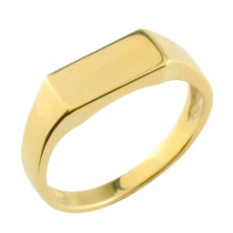リング レディース k18 イエローゴールドk18 指輪 印台 長方形 スリム 細目 18k 18金 横長 角型 地金 クラシカル 地金リング ファッションリング 印台リング
