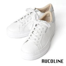 ルコライン スニーカー ルコライン 靴 RUCO LINE RUCO-002SI CALF PU LUX ホワイト 白 合皮 無地 ローカット ファスナー無し  RUCO LINE