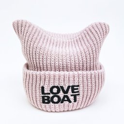 LOVEBOAT(ラブボート)  猫耳ニットキャップ ピンク 帽子 アパレル