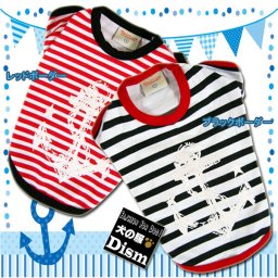 犬服 イカリマーク ボーダーTシャツ ( 小型犬用 )  おしゃれ犬服