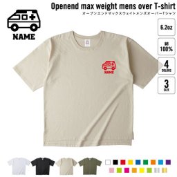医療6 名入れオーバーサイズTシャツ ビッグシルエット ゆったり イージーフィット ワイドフィット メンズ サイジング    救急車 処置 救急 病気