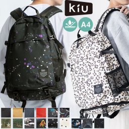 kiu バッグ 通販 リュック 大容量 メンズ レディース 通学 通勤 a4 撥水 はっ水 おしゃれ シンプル 社会人 学生 中学生 高校生 600D 丈夫 シューズ収納 バックパック ブランド キウ