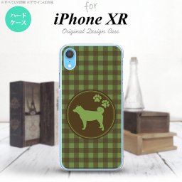 iPhoneXR iPhone XR スマホケース ハードケース 犬 柴犬 緑 メンズ レディース nk-ipxr-822