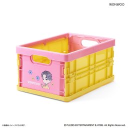 SEVENTEEN グッズ 通販 PetiTEEN 折りたたみミニコンテナ WONWOO ウォヌ セブチ プチティーン 推し活 収納ボックス 収納ケース コンテナボックス 折りたたみ 推し活グッズ かわいい 可愛い 机上収納 整理用品 文房具 日用品雑貨