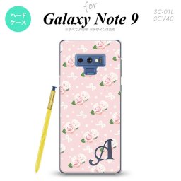 Galaxy Note 9 ギャラクシー ノート9 SC-01L SCV40 スマホケース カバー ハードケース 花柄・バラ（G） ピンク イニシャル 対応 nk-note9-256i[スマホ,スマホケース,スマホカバー,ケース,カバー,ジャケット]