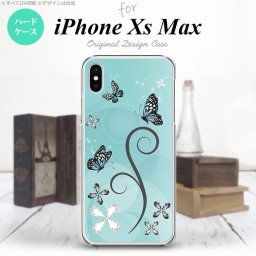 iPhoneXsMax iPhone XS Max スマホケース ハードケース バタフライ 蝶 D 水色 メンズ レディース nk-ixm-226