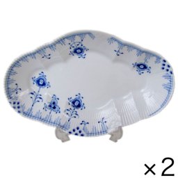 2個セット ロイヤルコペンハーゲン ブルーエレメンツ プレート オーバルディッシュ 23cm 2589353 1017050 【スペシャルラッピング660円(別売り)】 北欧食器 洋食器 送別会 誕生日 お中元 還暦祝い 結婚祝い 結婚式 高級 父の日 母の日 即日発送 ホワイトデー