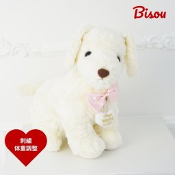 犬のウェイトドール1体：ホワイトのみ【ラッピング対応】【名入れ可】両親 プレゼント 結婚式 挙式 披露宴 ウェディング ウエディング ブライダル ギフト メモリアル 記念日 お祝い  父 母  両親贈呈品　両親サプライズ　成人式