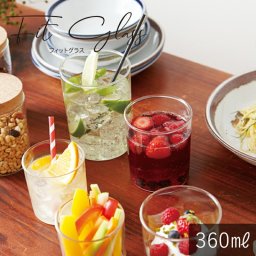 TAMAKI フィットグラス カップ Lサイズ φ8×H12cm 360ml おしゃれ かわいい シンプル 北欧 韓国 台湾 カフェ ガラス コップ グラス 食器 洋風 母の日 新生活 ギフト プレゼント